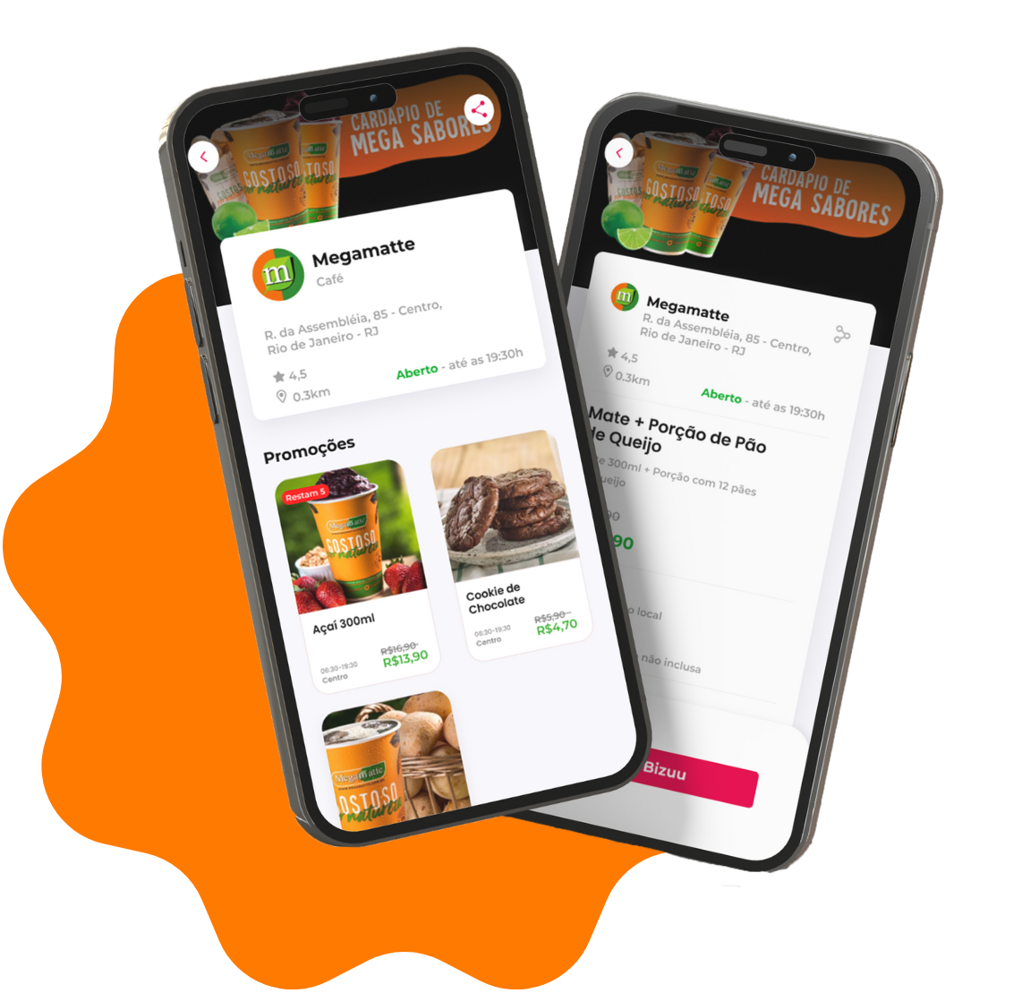 telas app bizuu com selo atras