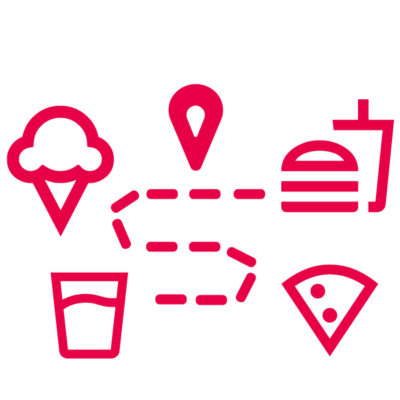 icone caminho rosa