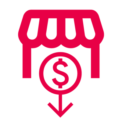 icone dinheiro seta rosa