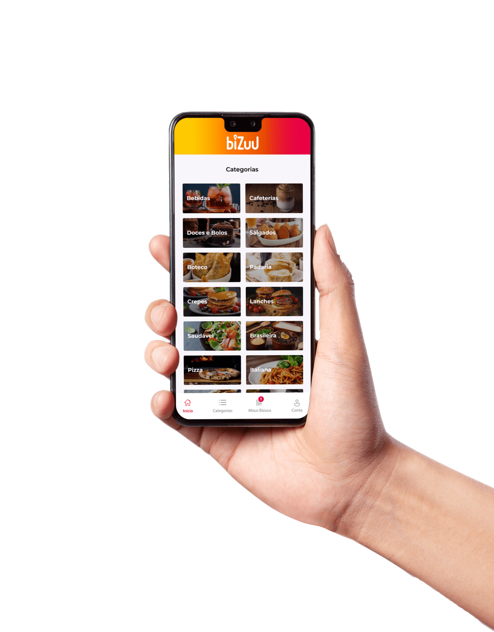 mockup segurando celular